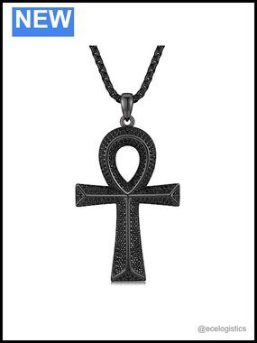 925 Sterling Silver Ankh Cross Necklace Egyptian Symbol Pendant